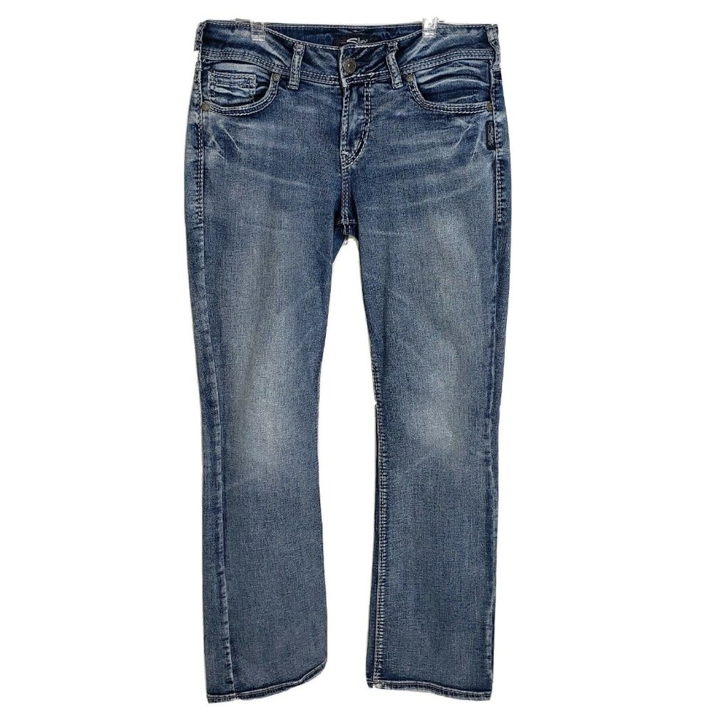 Silver Suki Slim Boot Cut Jeans Stretch Mid Rise